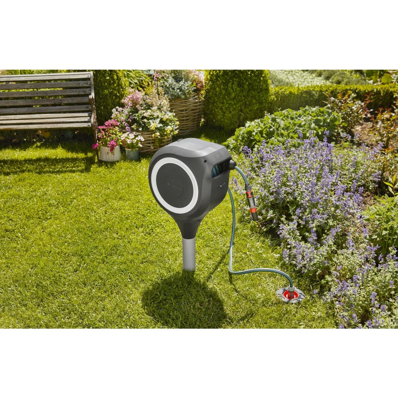 Garten-Schlauchbox RollUp S (weiß) 15 m